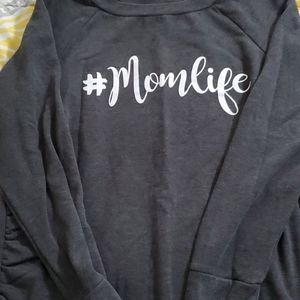Mom life long sleeve maternity shirt